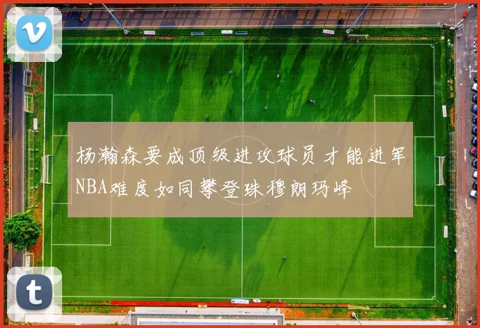 杨瀚森要成顶级进攻球员才能进军NBA难度如同攀登珠穆朗玛峰